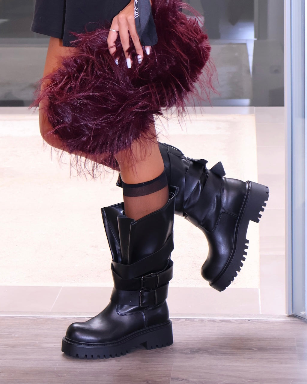 BAG PUFF BORDEAUX