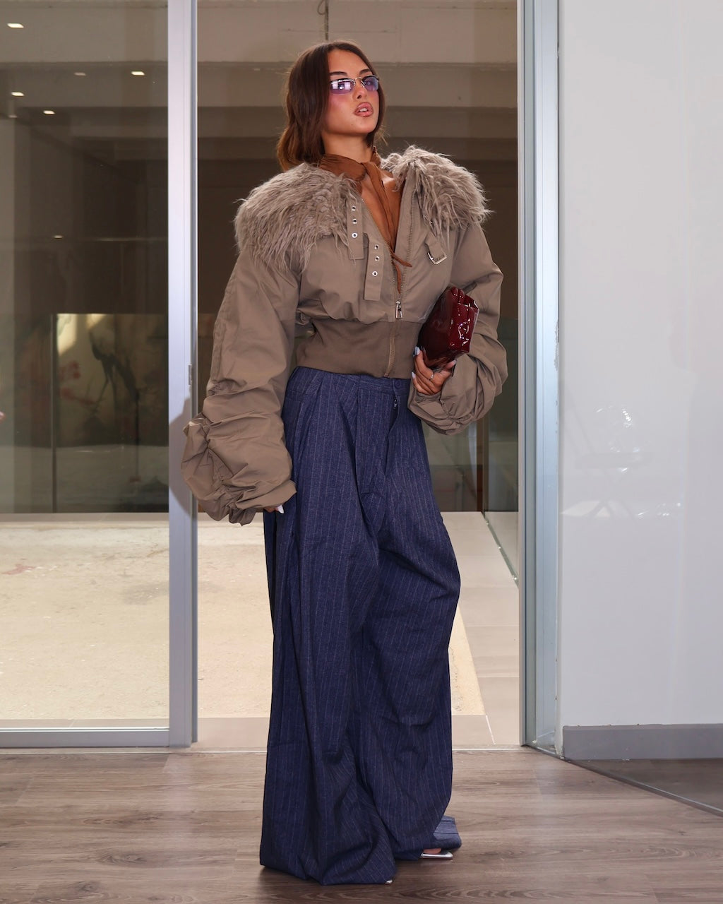 PANTALONE DENIM GESSATO